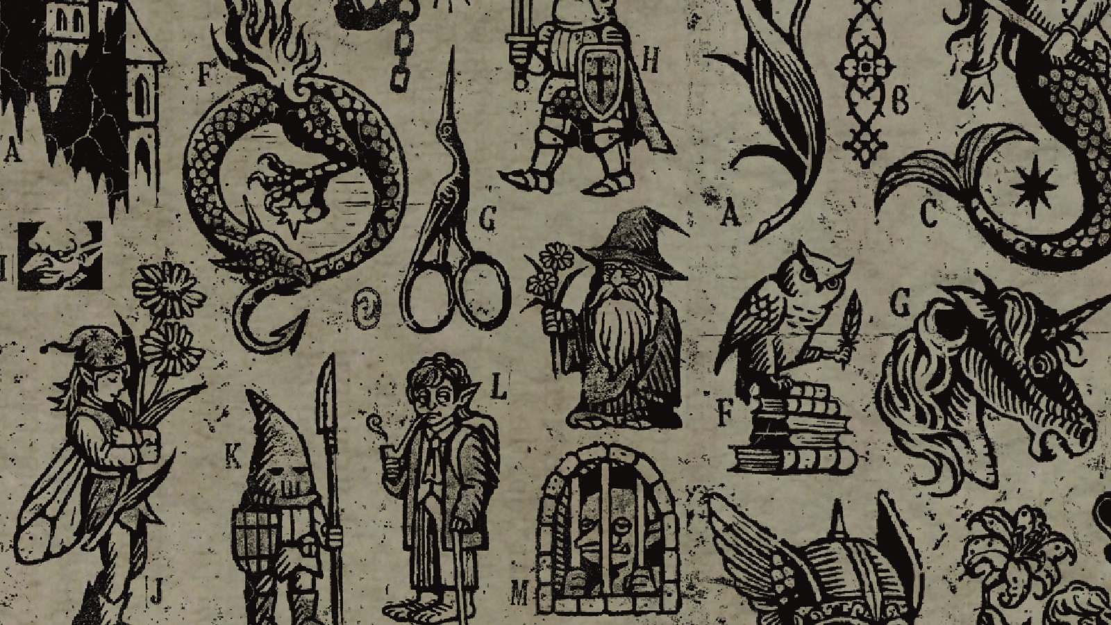 JO PONTEM woodcut style tattoo key visual